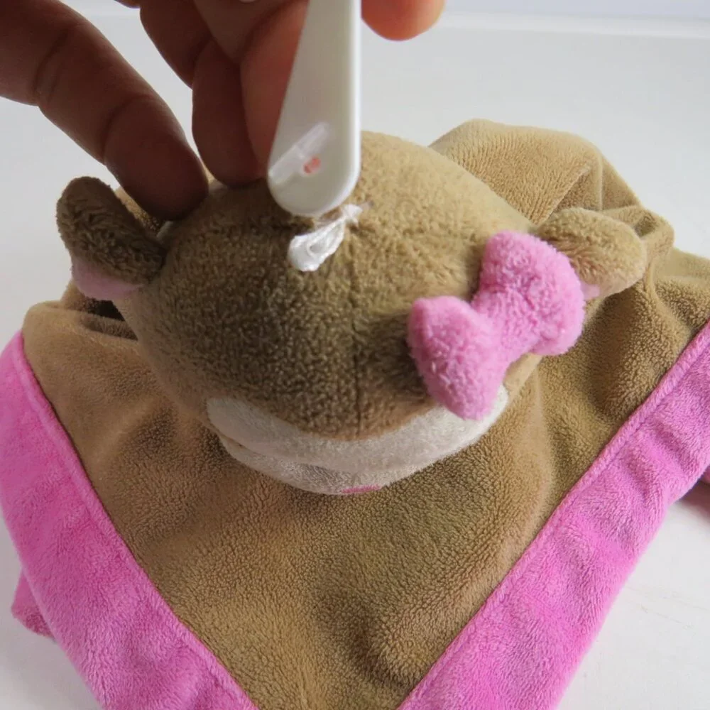 Baby Girl Monkey Blankie Lovey (same fabric front & back) 13x13